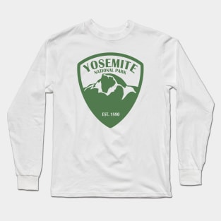 Yosemite Park Badge - green Long Sleeve T-Shirt